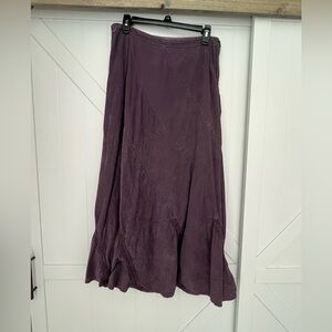 FAT FACE Purple / Black Grape Long A-Line Corduroy Skirt (UK8/US4)